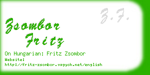 zsombor fritz business card